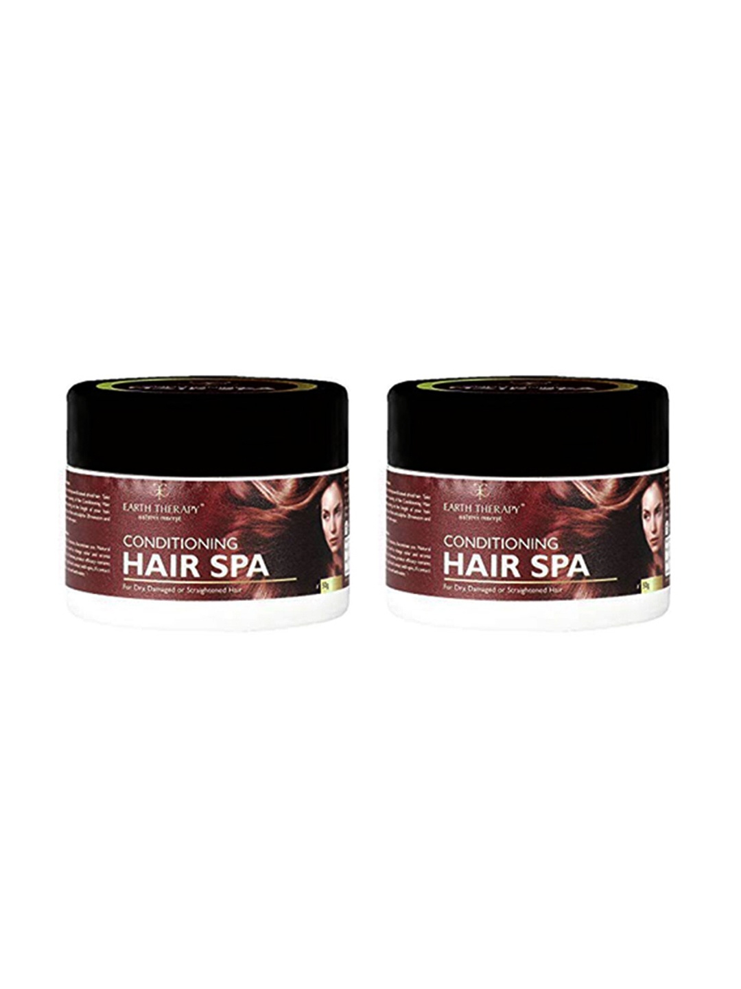 

EARTH THERAPY Set of 2 Salon Conditioning Hair Spa Kit 50 g each, Brown