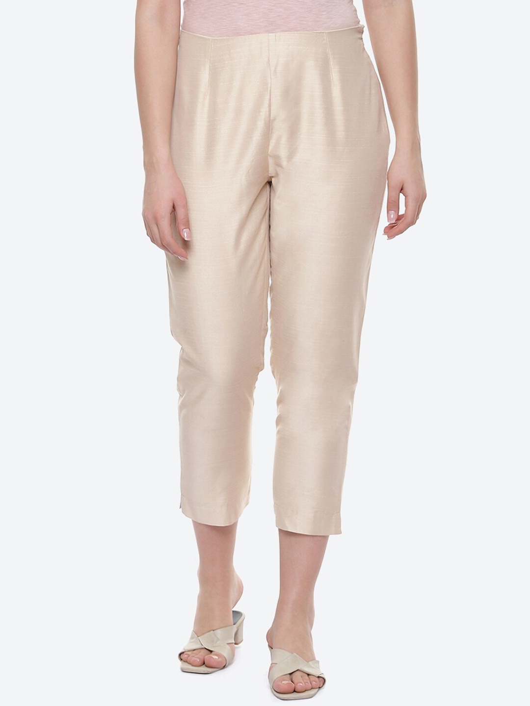 

Biba Women Beige Slim Fit Ethnic Trousers