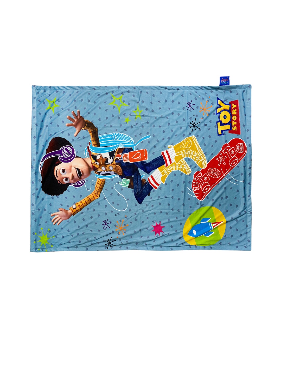 

Disney Kids Blue & Red Toy Story Printed Summer 120 GSM Single Bed Blanket