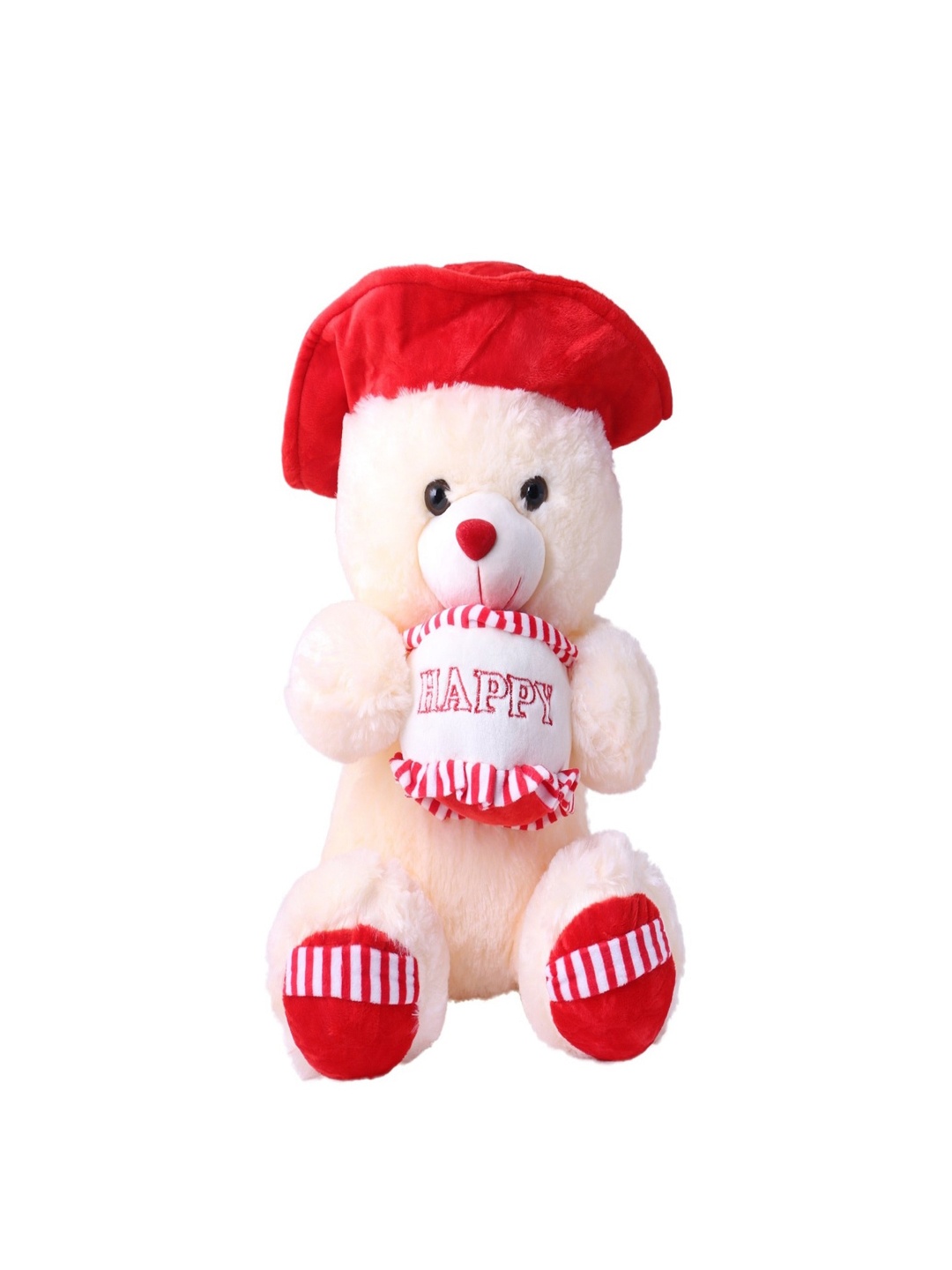 

SKYLOFTS Kids White & Red Happy Teddy Bear Soft Toy
