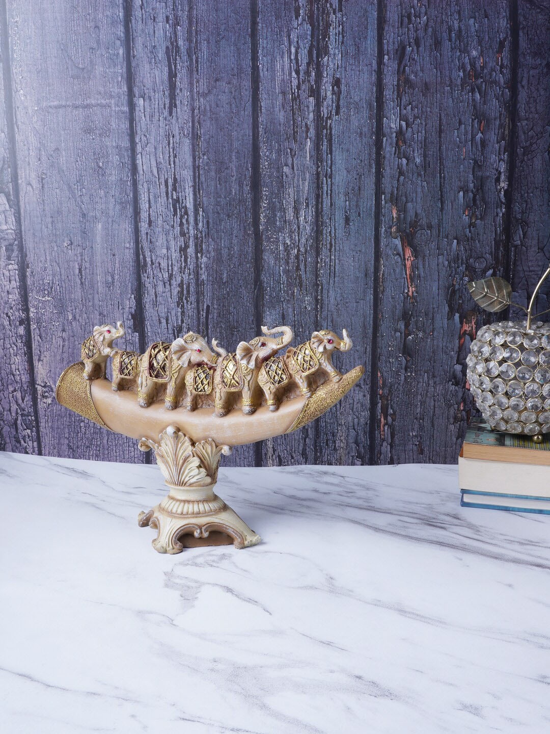 

FASHIYANOO Brown Elephant Herd Showpiece