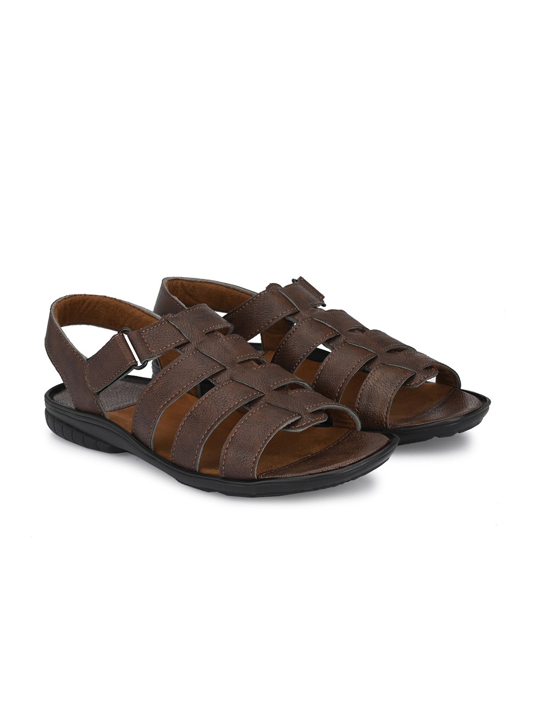 

Azzaro Black Men Brown Comfort Sandals