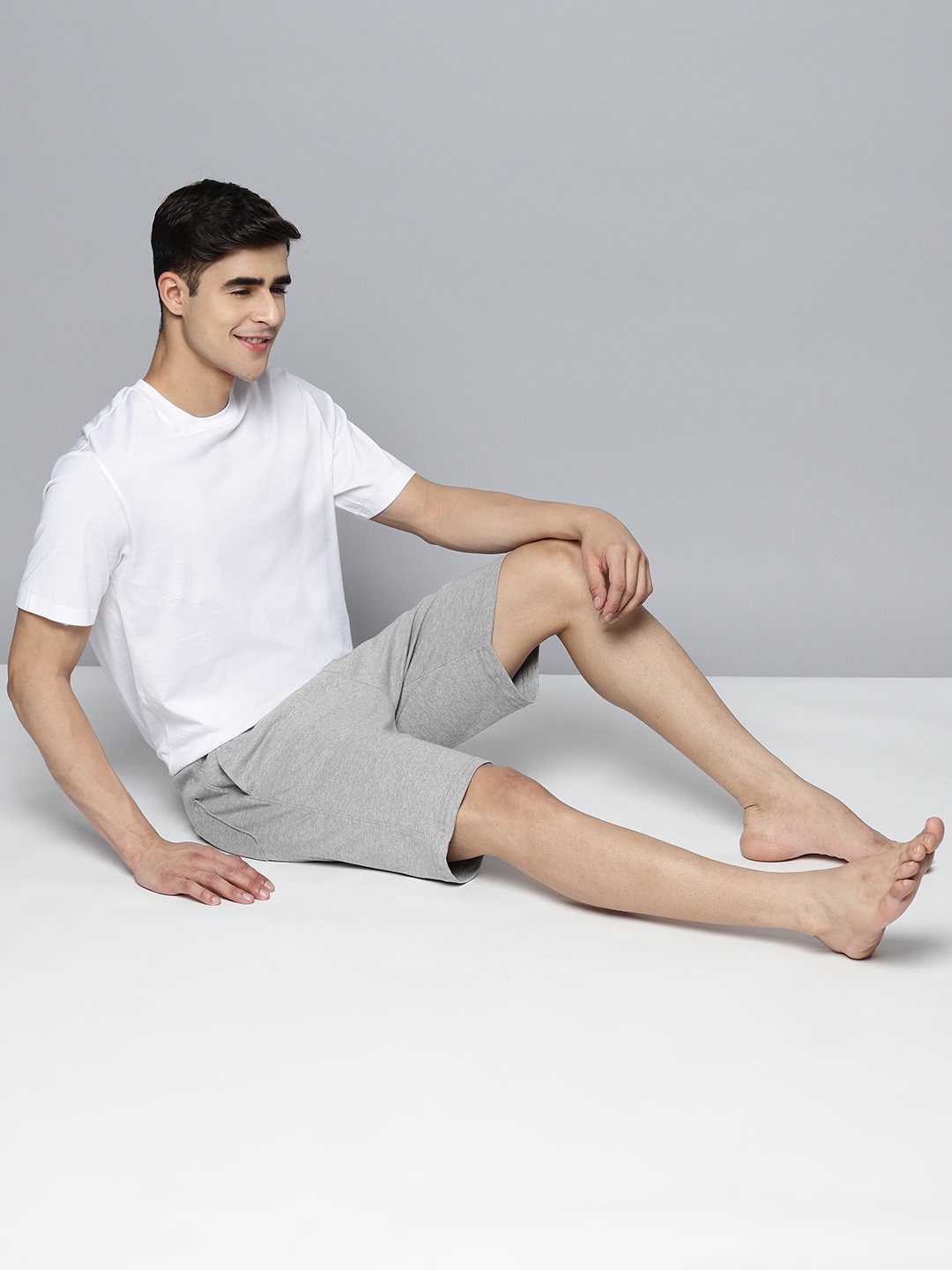 

Mast & Harbour Men Lounge Shorts, Grey melange