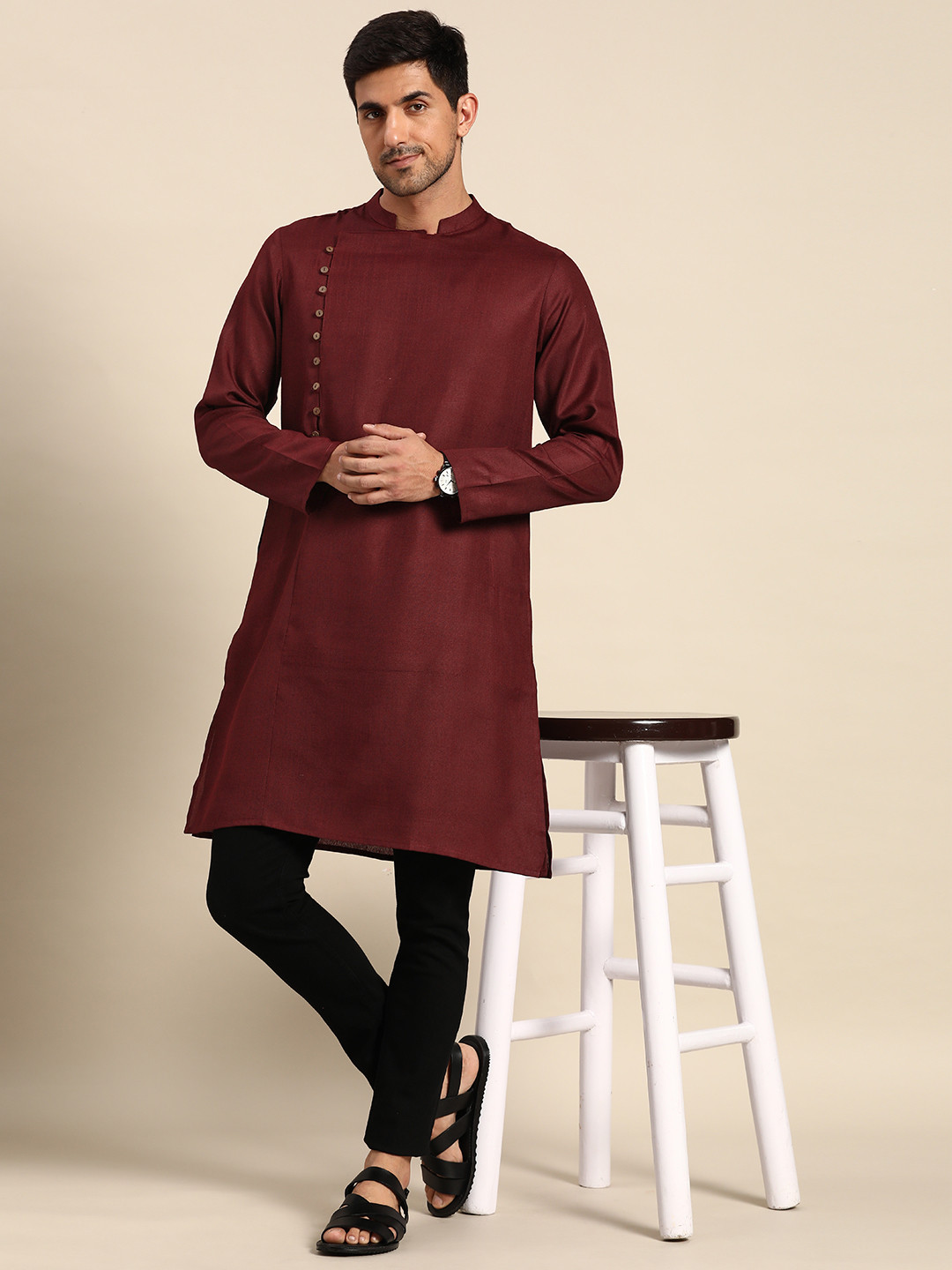 

Anouk Men Maroon Kurta