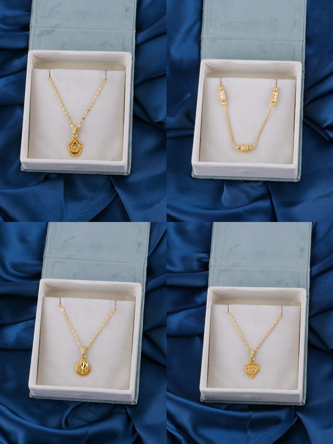 

Brandsoon Pack Of 4 Gold-Toned Brass Gold-Plated Feather Chain