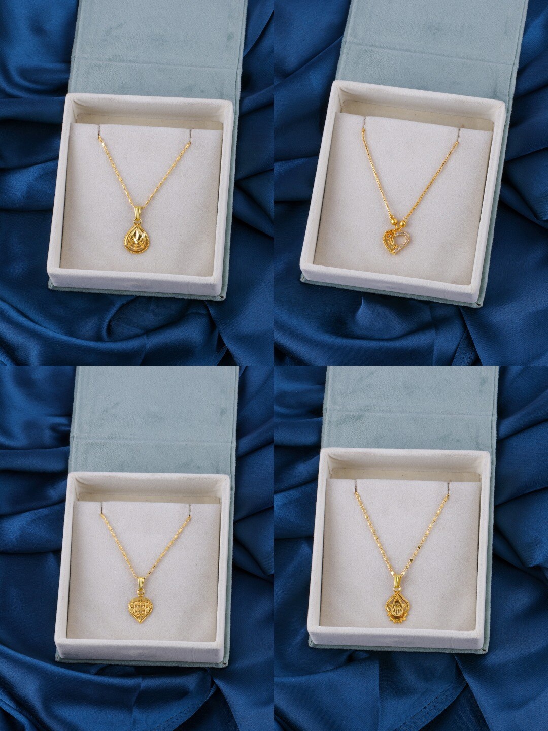 

Brandsoon Pack Of 4 Gold-Toned Brass Gold-Plated Feather Chain
