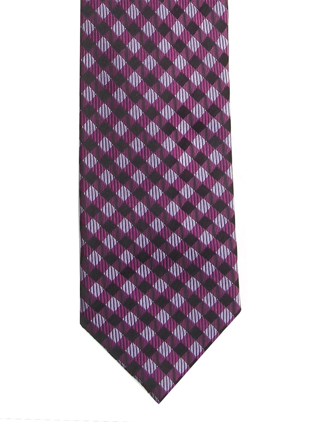 

Calvadoss Men Purple & Black Woven Design Broad Tie
