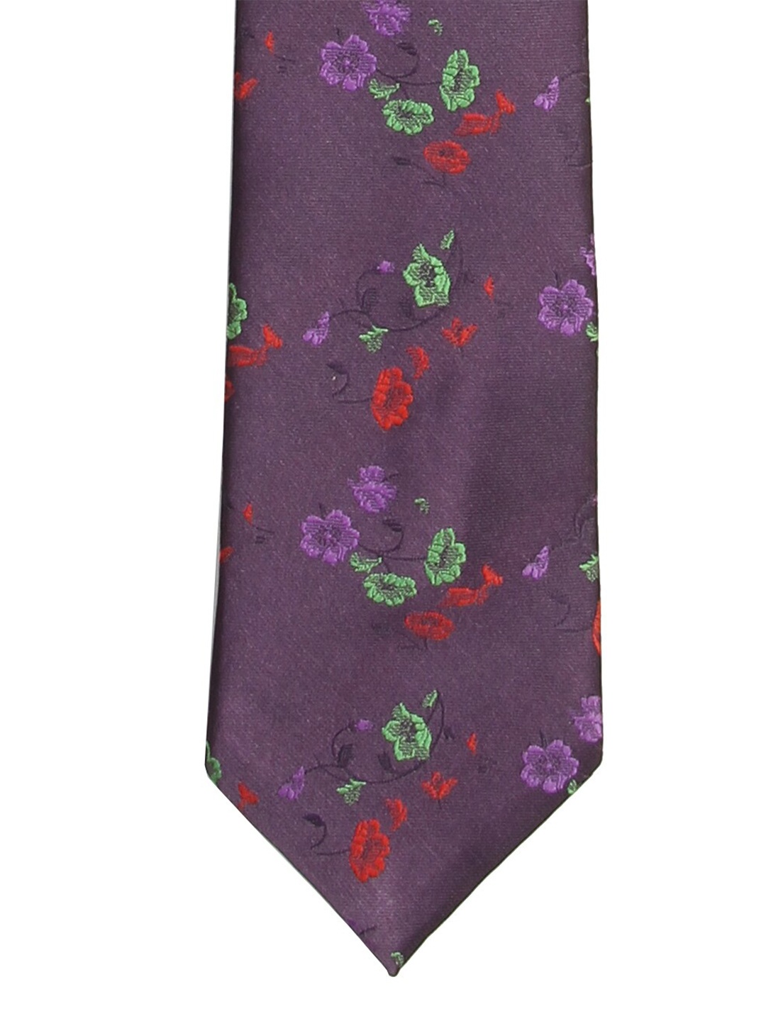 

Calvadoss Men Purple & Green Woven Design Broad Tie