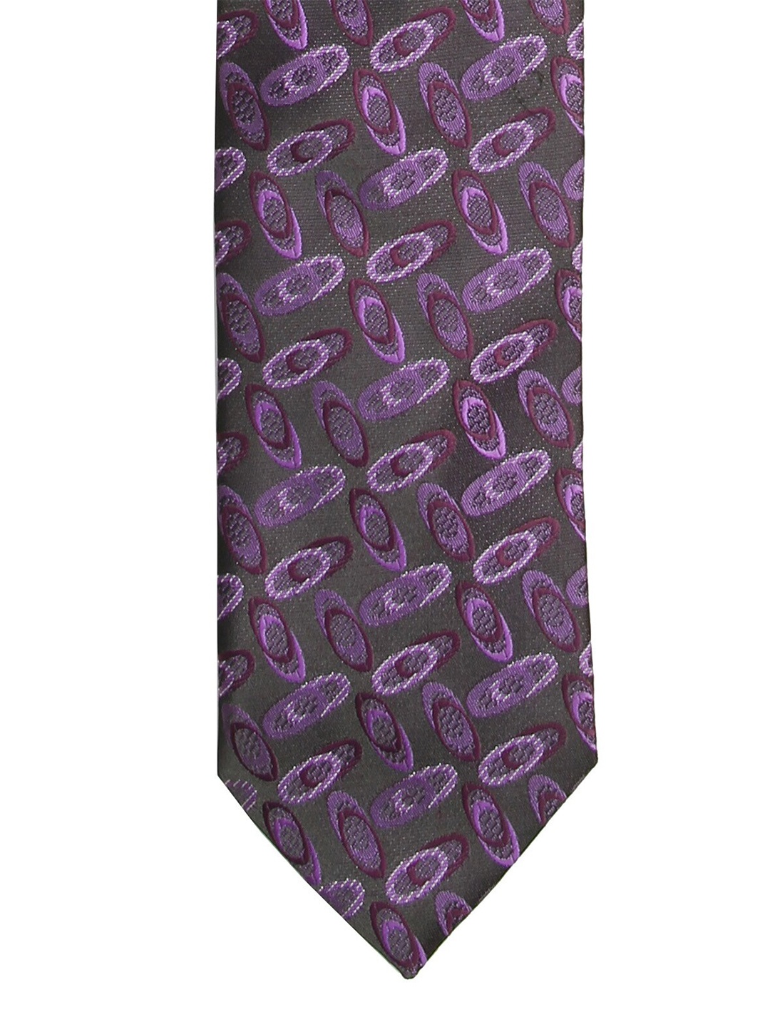 

Calvadoss Men Purple & Black Woven Design Broad Tie