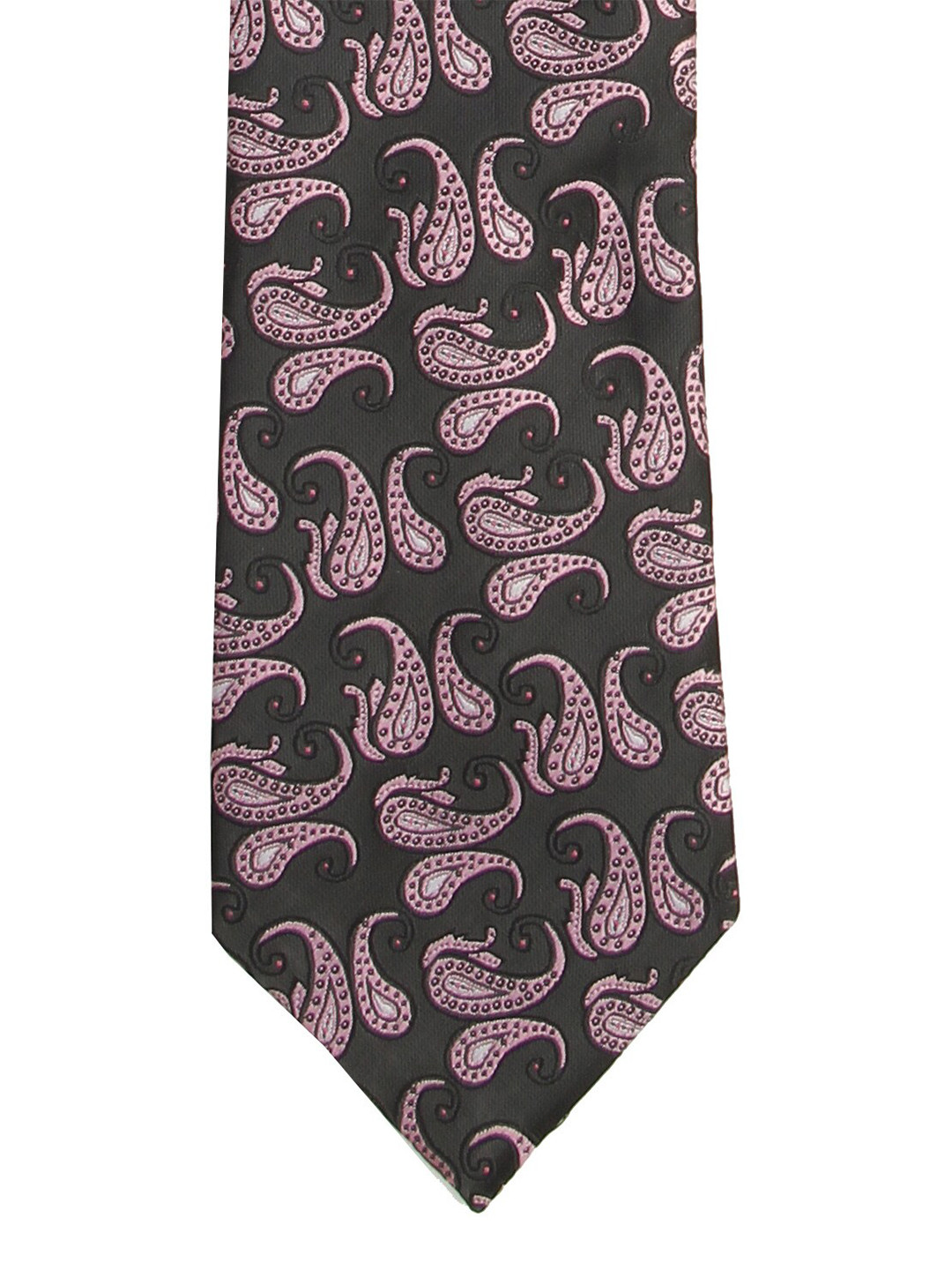 

Calvadoss Men Purple & Black Woven Design Broad Tie