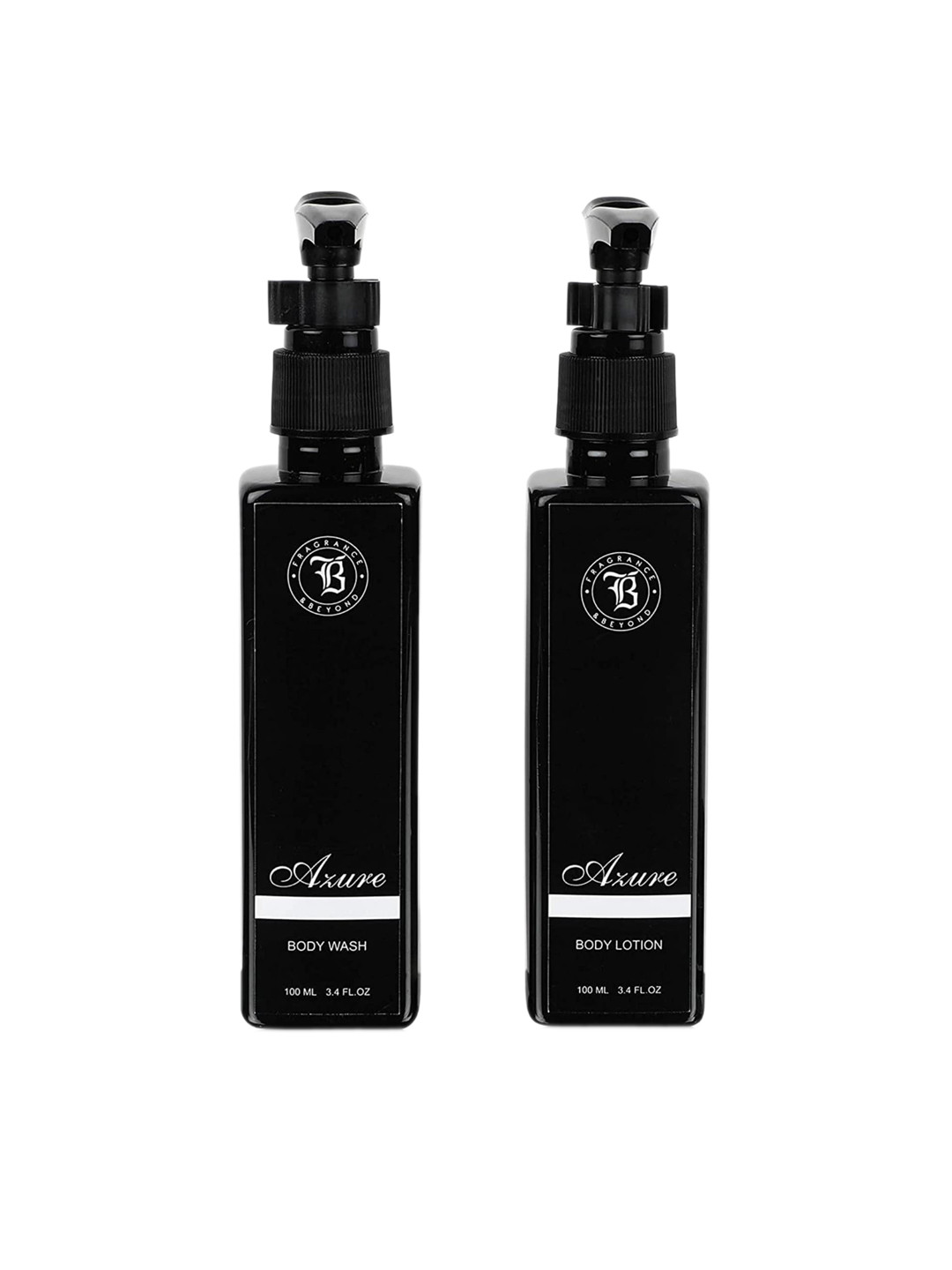 

Fragrance & Beyond Azure Body Wash & Body Lotion Combo - 100 ml Each, Black