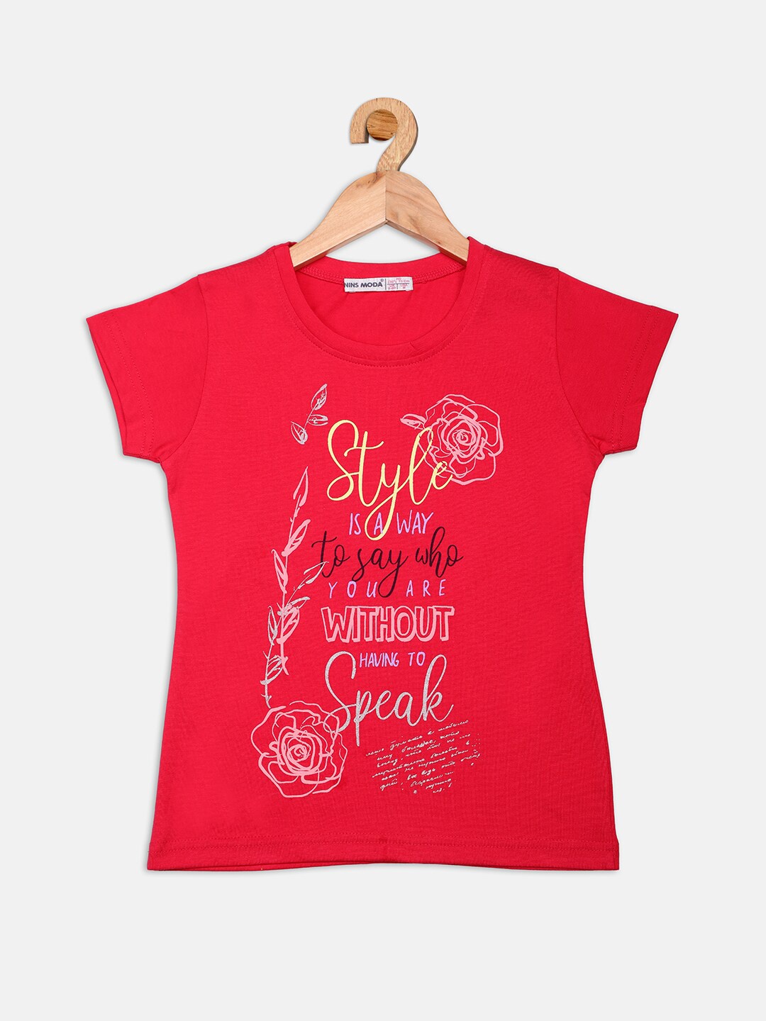 

Nins Moda Girls Magenta Print Top