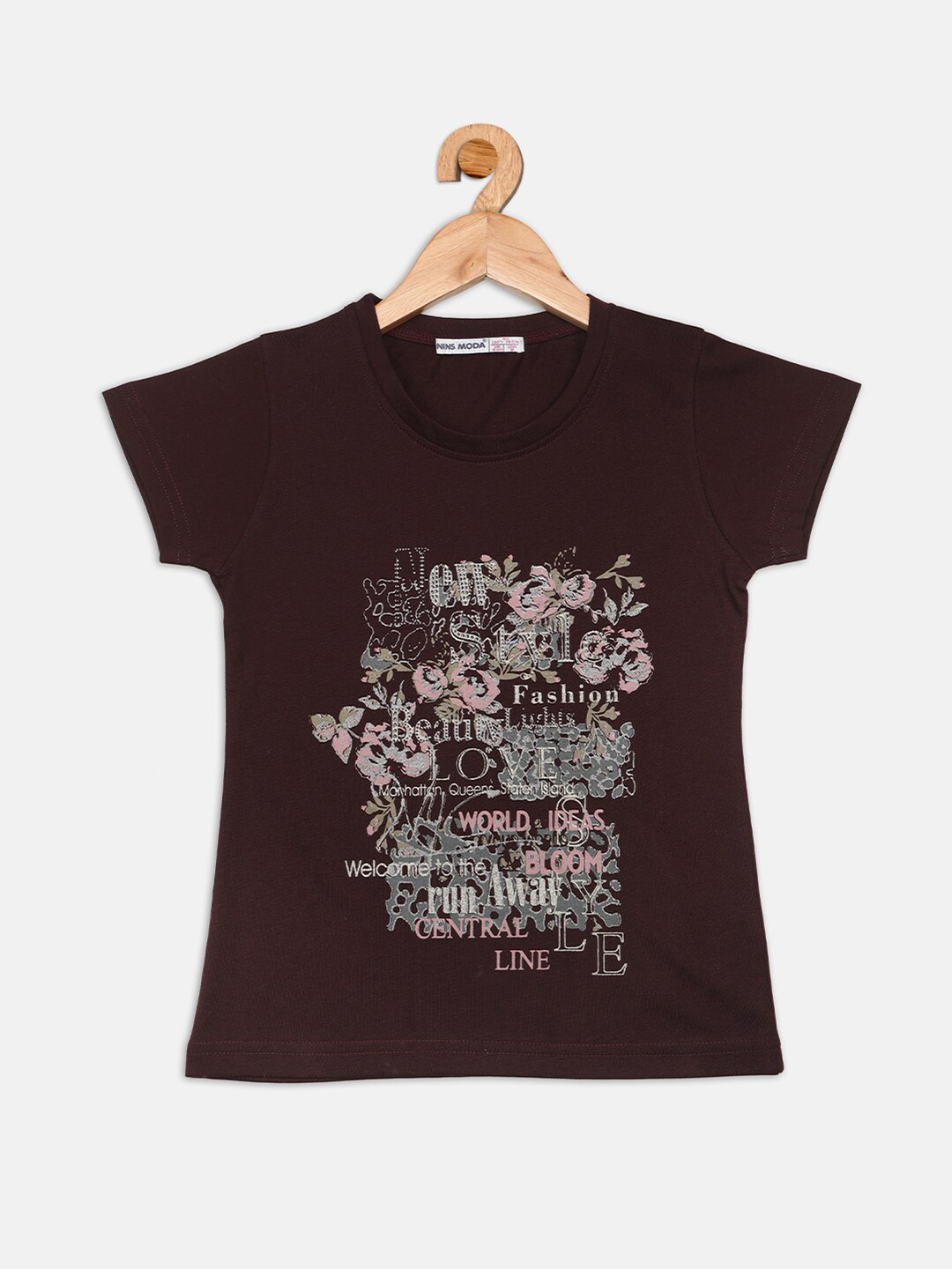

Nins Moda Burgundy Print Top