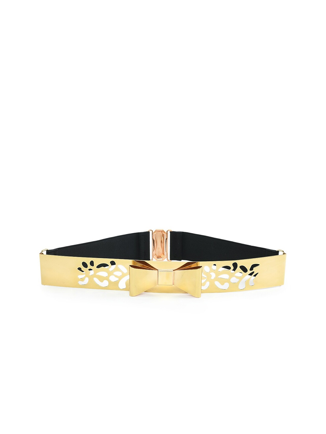 

Kastner Women Gold-Toned & Black Stretchable Textured Belt