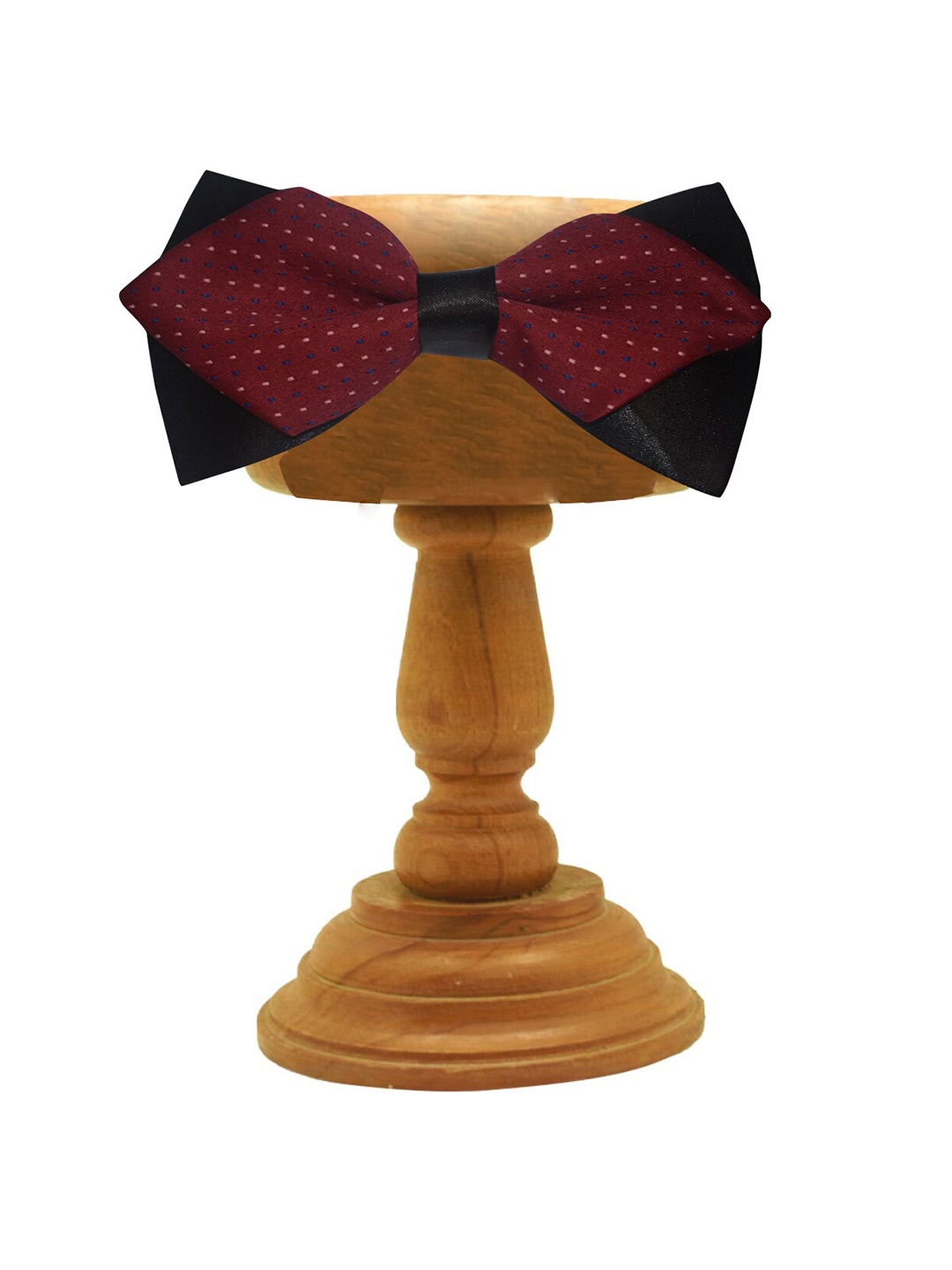 

MUTAQINOTI Men Red & Blue Woven Design Bow Tie