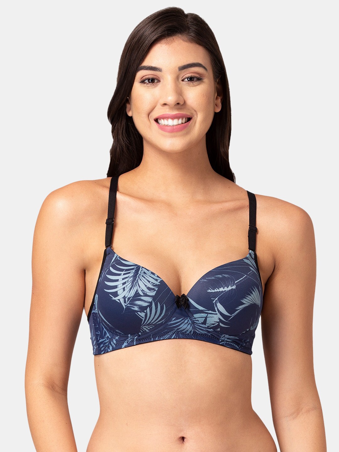 

Tweens Blue Floral Printed Heavily Padded Bra