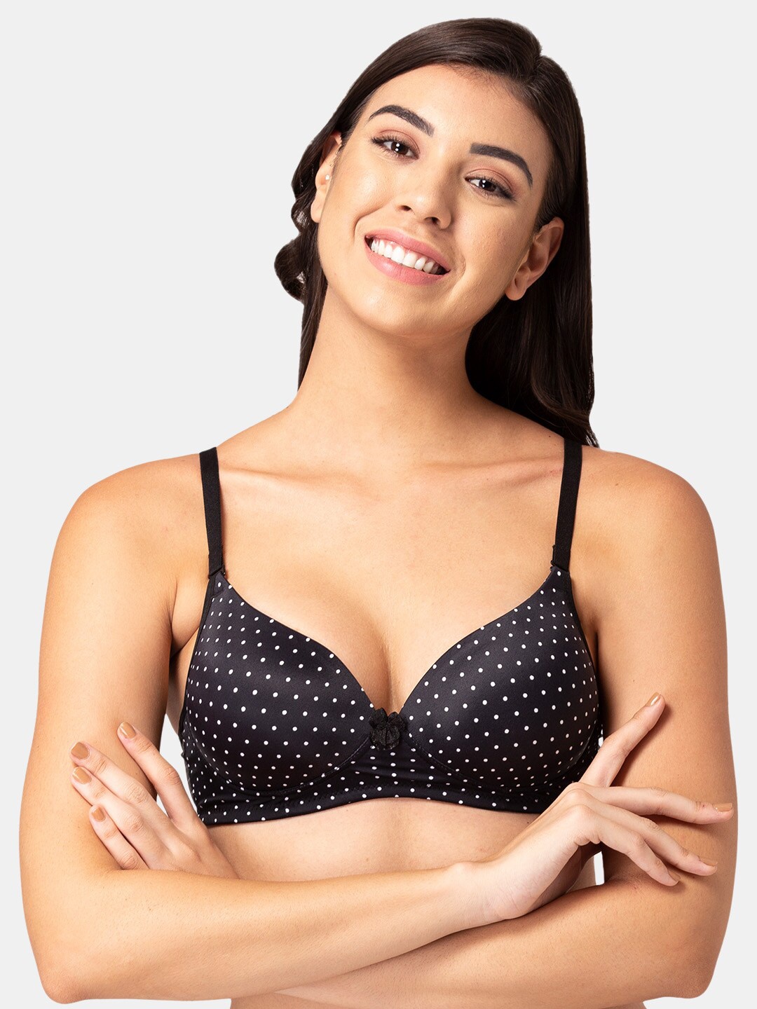 

Tweens Black & White Heavily Padded & Non Wired Printed Bra