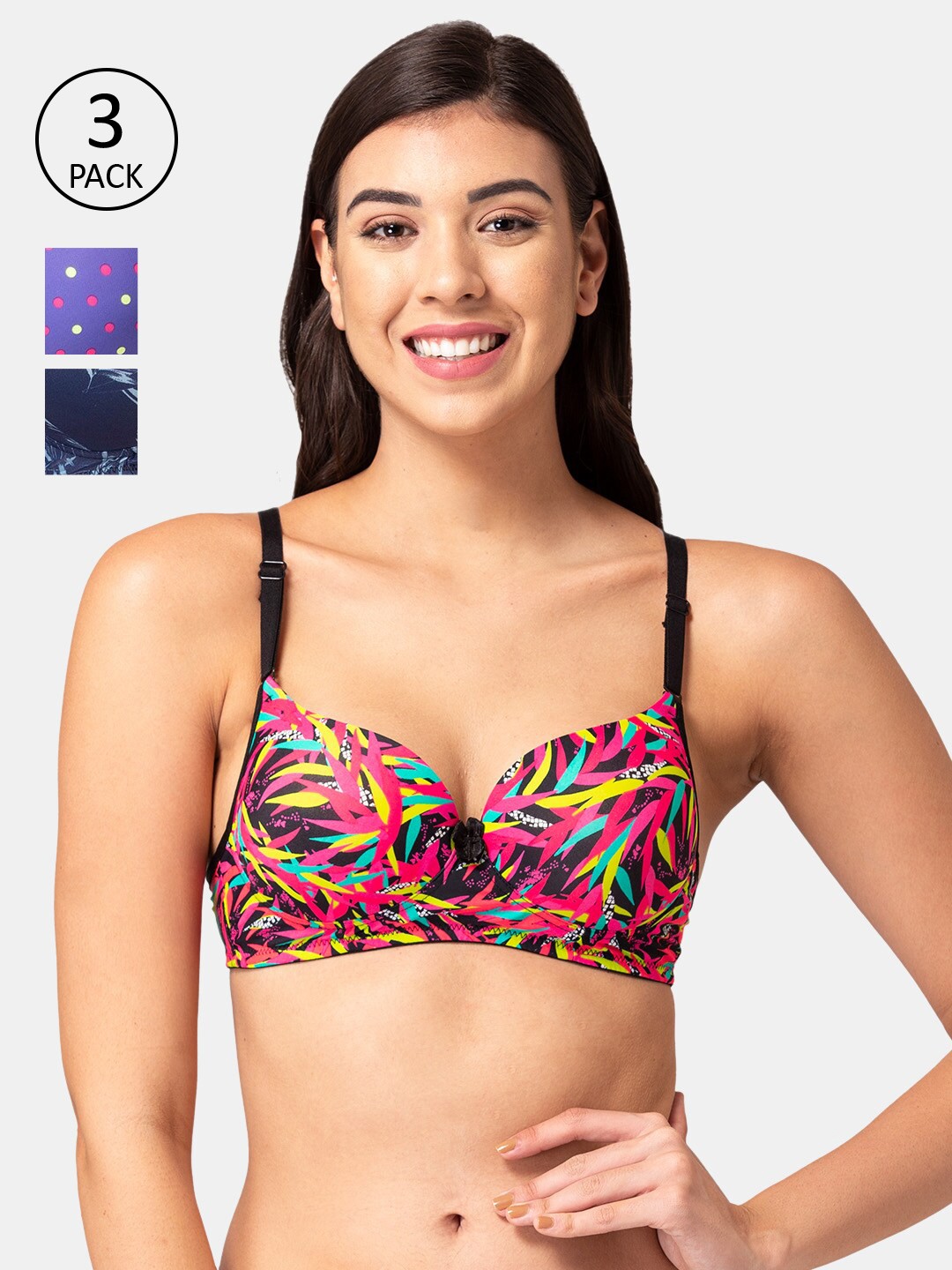 

Tweens Multicoloured Floral Heavily Padded Non-Wired Bra, Multi