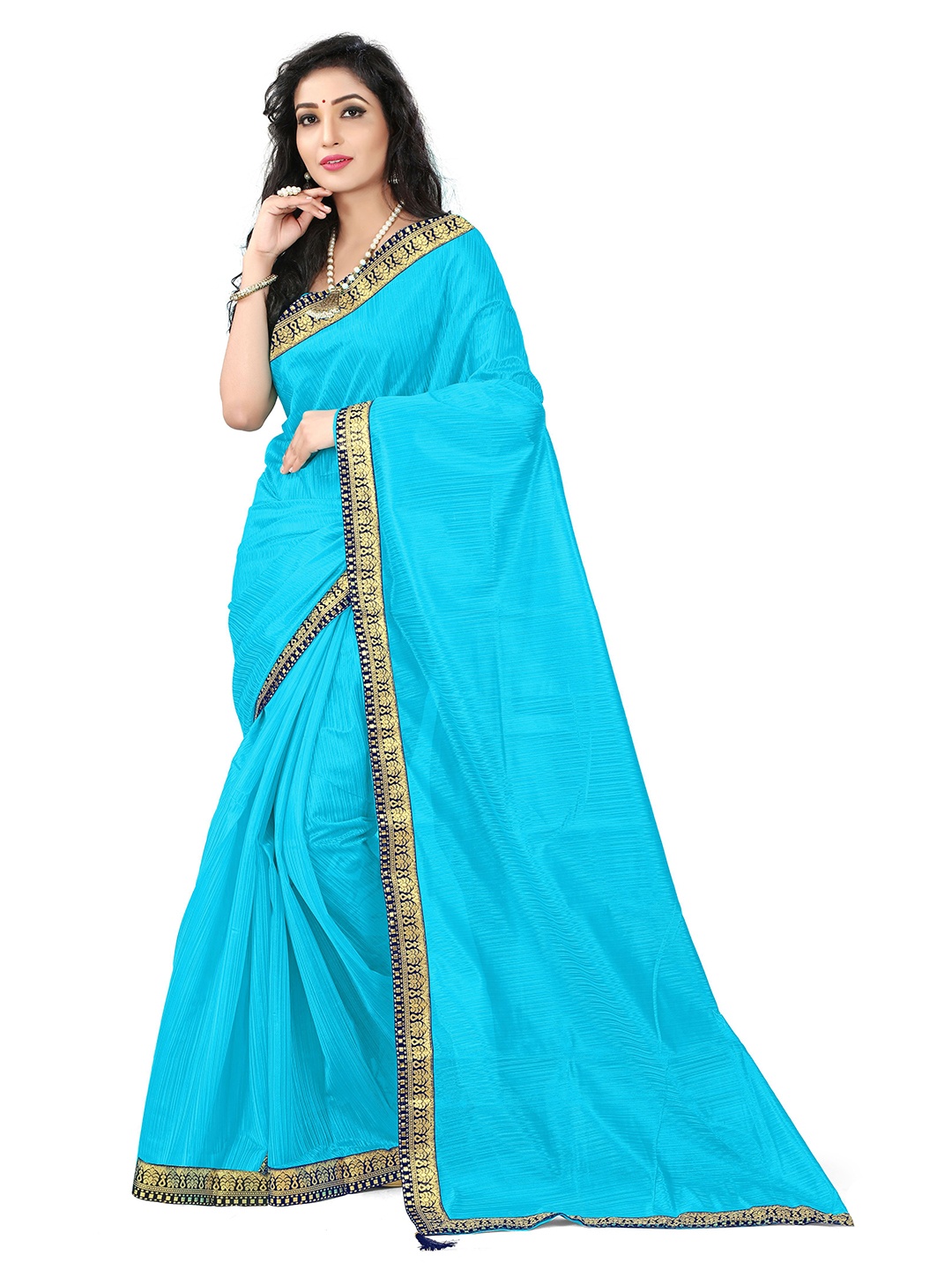 

Florence Turquoise Blue Art Silk Saree