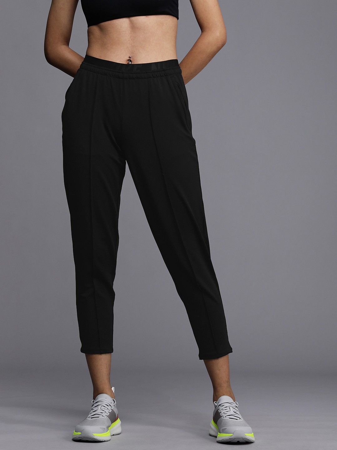 

Nike Women Black Dri-FIT Running Track Pants