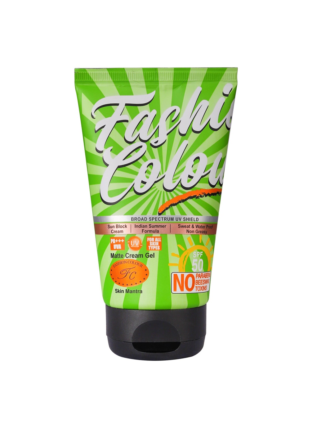 

Fashion Colour SPF 50 Sun Block UV Protection Matte Cream Gel - 130 g, Green