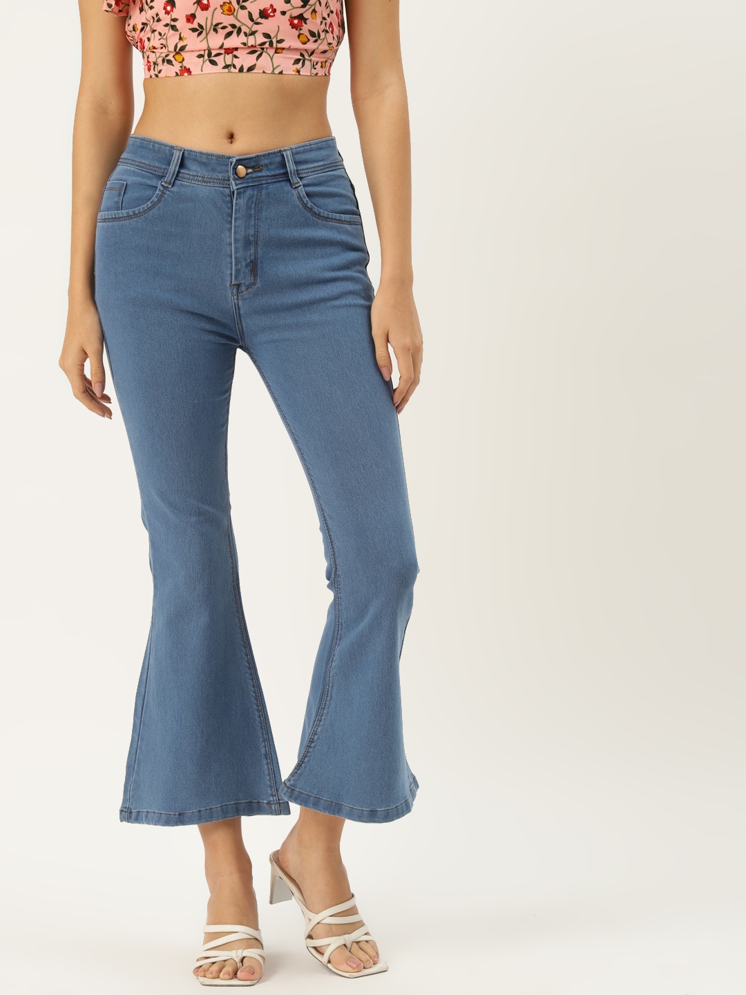 

PARIS HAMILTON Women Blue Bootcut Stretchable Jeans