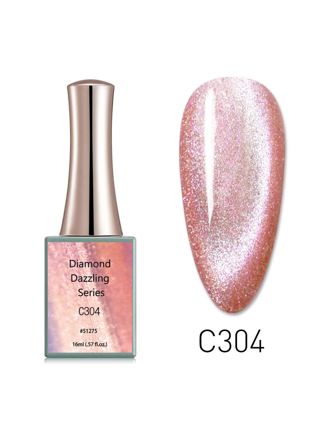 

CANNI Diamond Dazzling Series UV LED Gel Nail Polish - C304, Pink