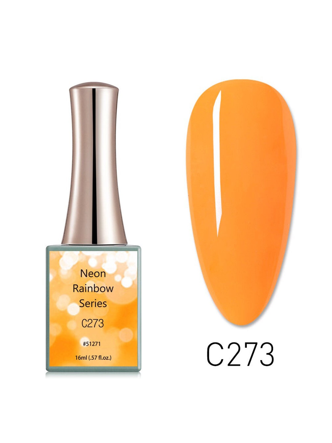 

CANNI Neon Rainbow Series UV LED Gel Nail Polish - C273, Orange