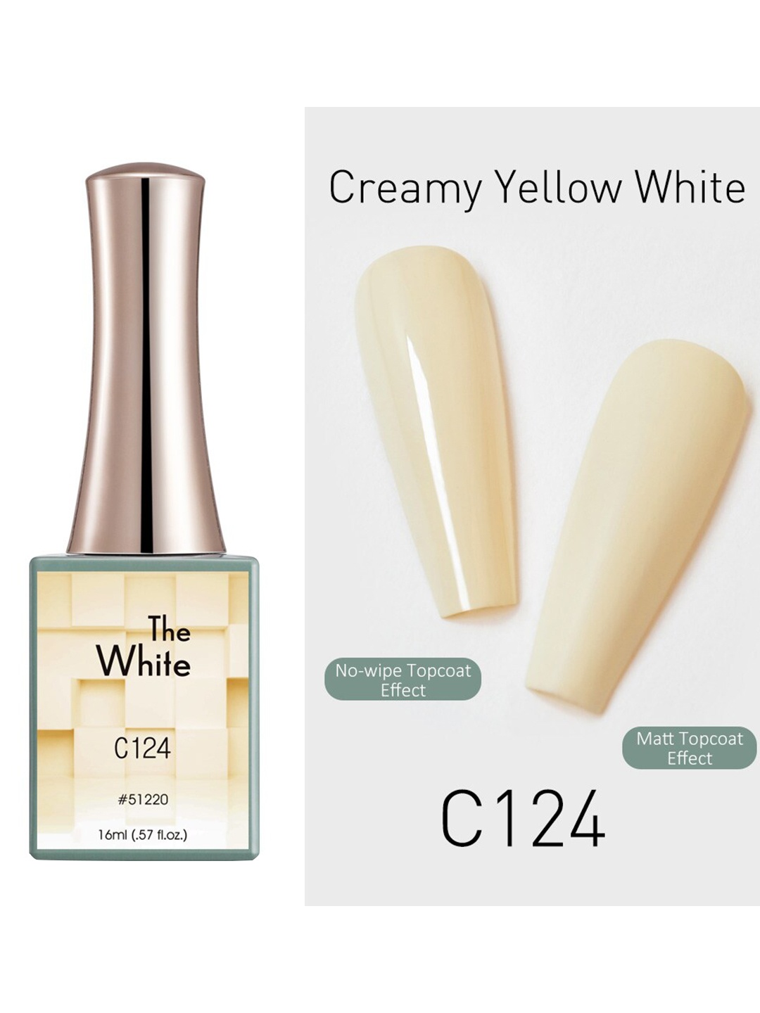 

CANNI White Series UV LED Nail Gel Polish - C124, Yellow