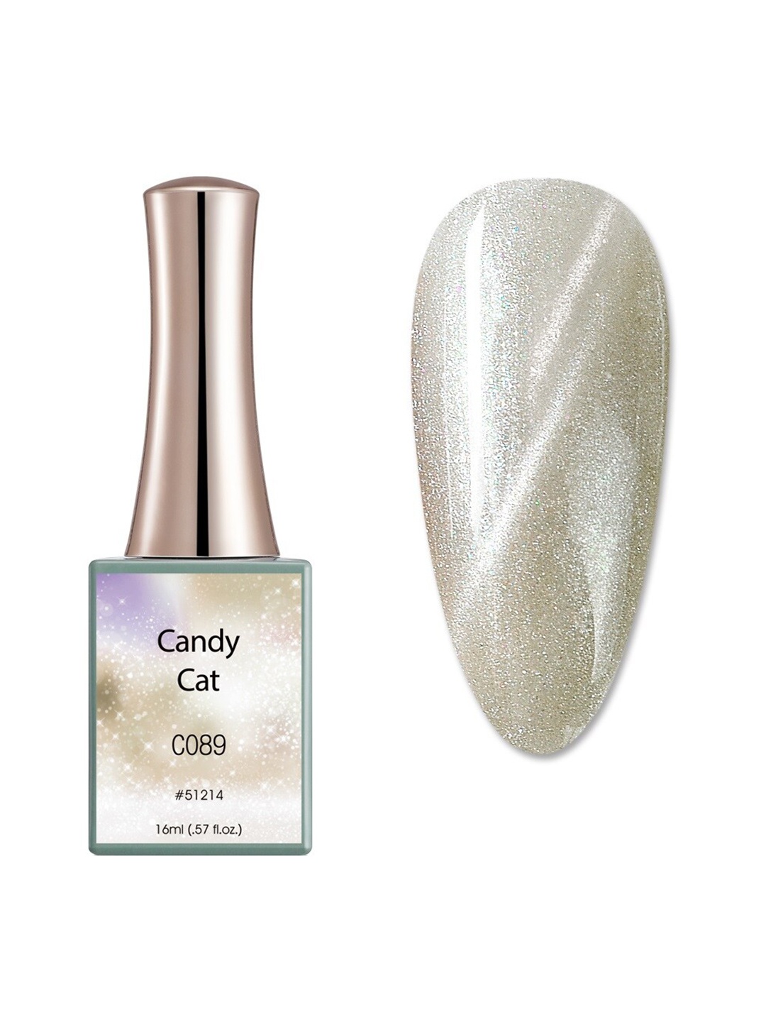 

CANNI Candy Cat Eye Series Nail Gel Polish - C089, Off white