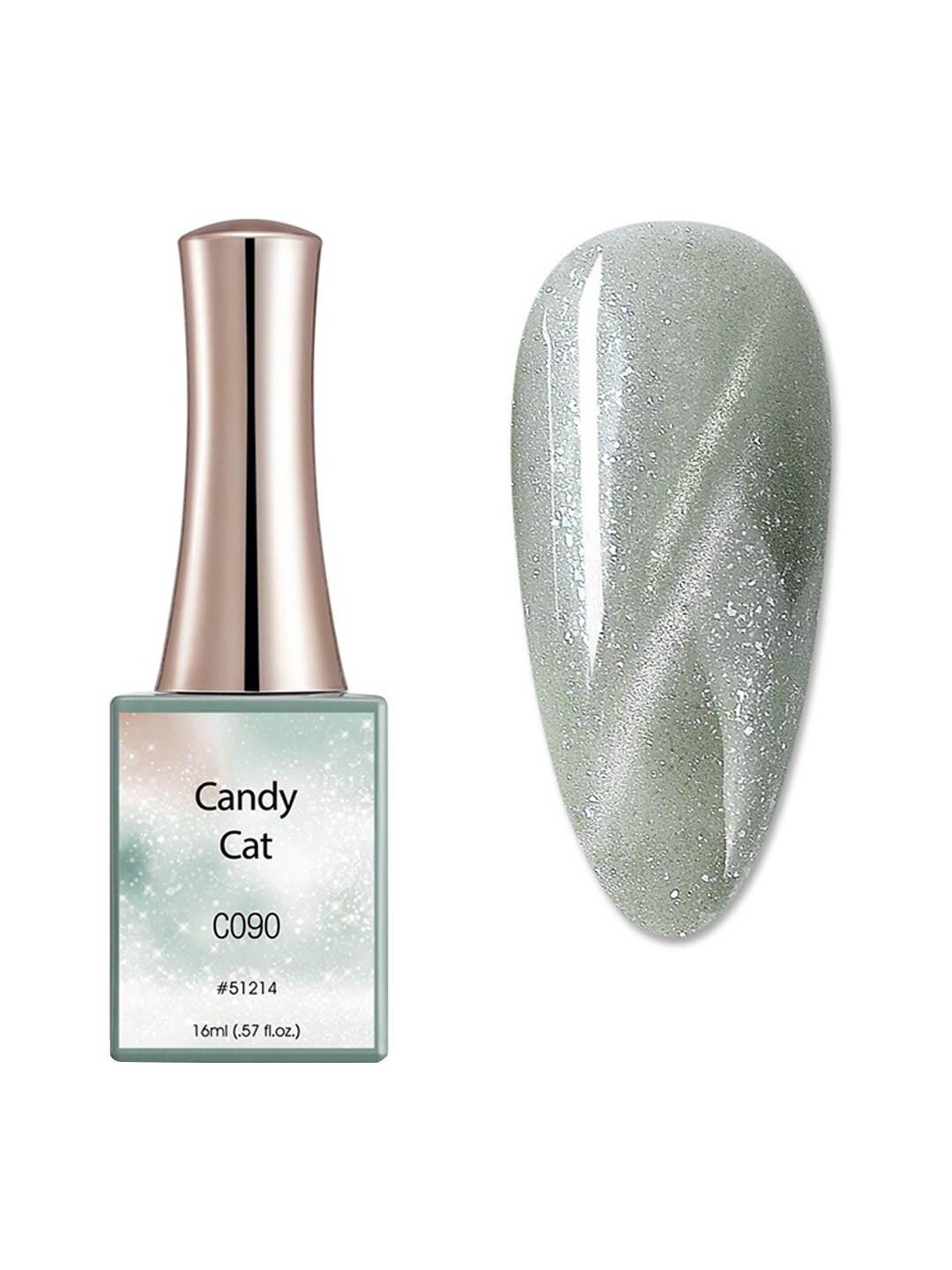 

CANNI Candy Cat Eye Series Nail Gel Polish - C090, Green