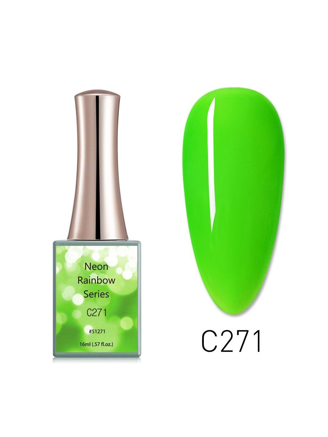 

CANNI Neon Rainbow Series UV Gel Nail Polish - C271, Green