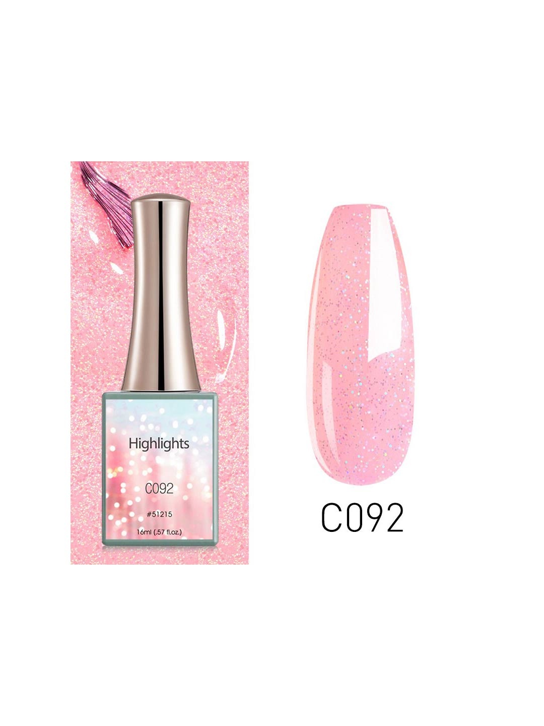 

CANNI Highlight Series UV Gel Nail Polish - C092, Pink
