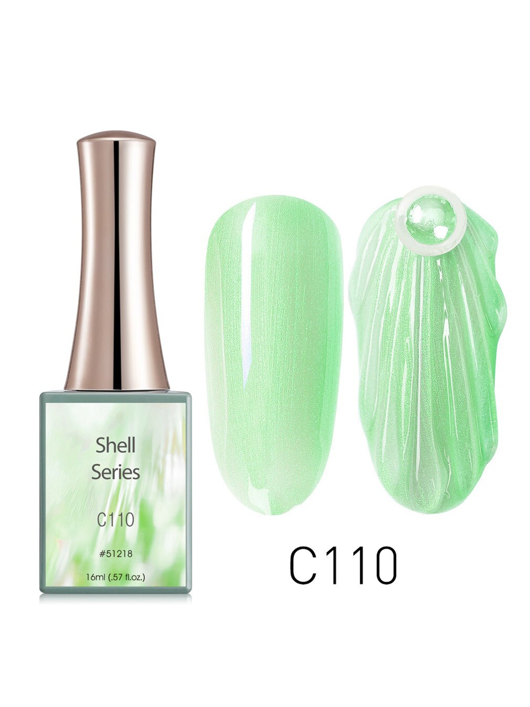 

CANNI Shell Series UV LED Nail Gel Polish - C110, Fluorescent green