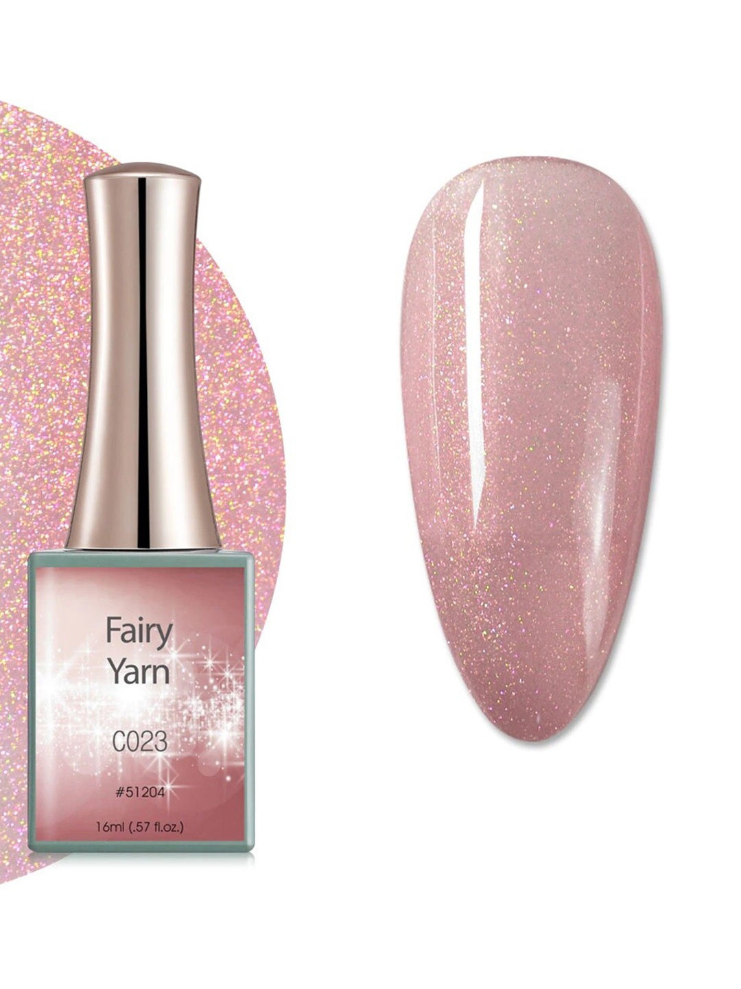 

CANNI Fairy Yarn UV LED Gel Nail Polish - C023, Pink