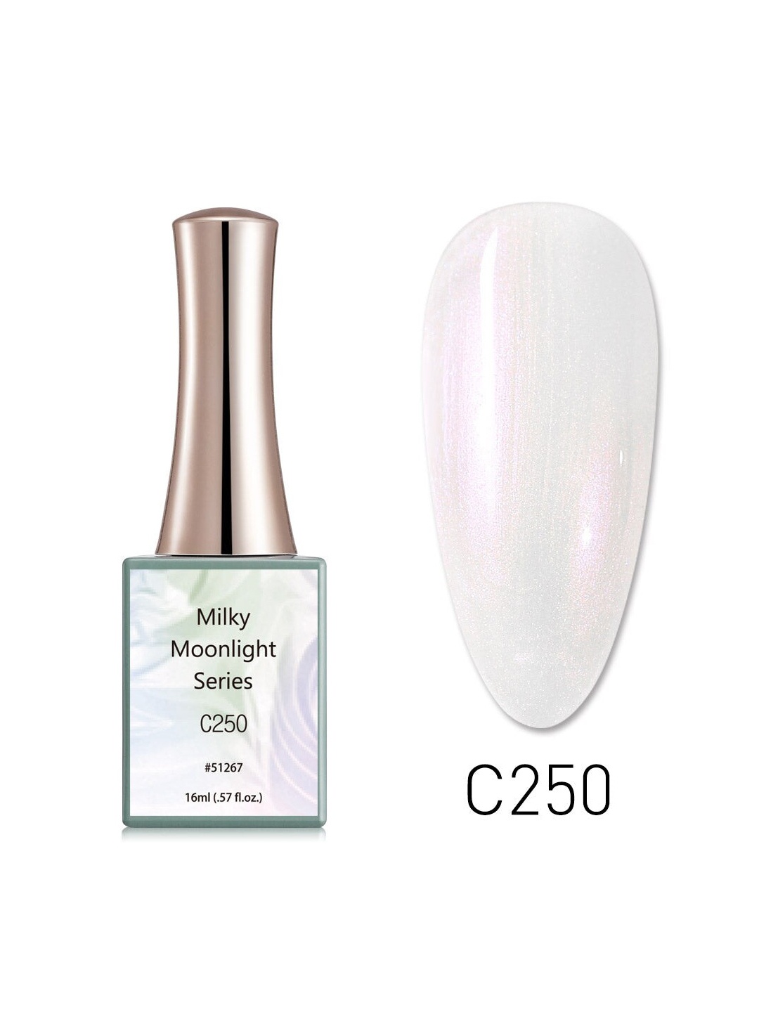 

CANNI Milky Moonlight Series UV LED Gel Nail Polish - C250, White