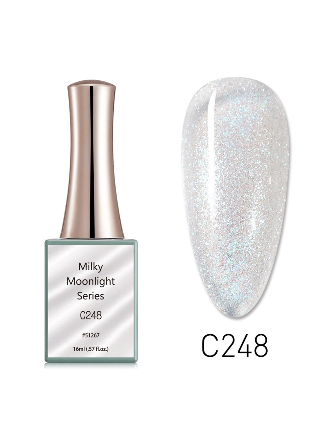 

CANNI Milky Moonlight Series UV LED Gel Nail Polish - C248, Silver