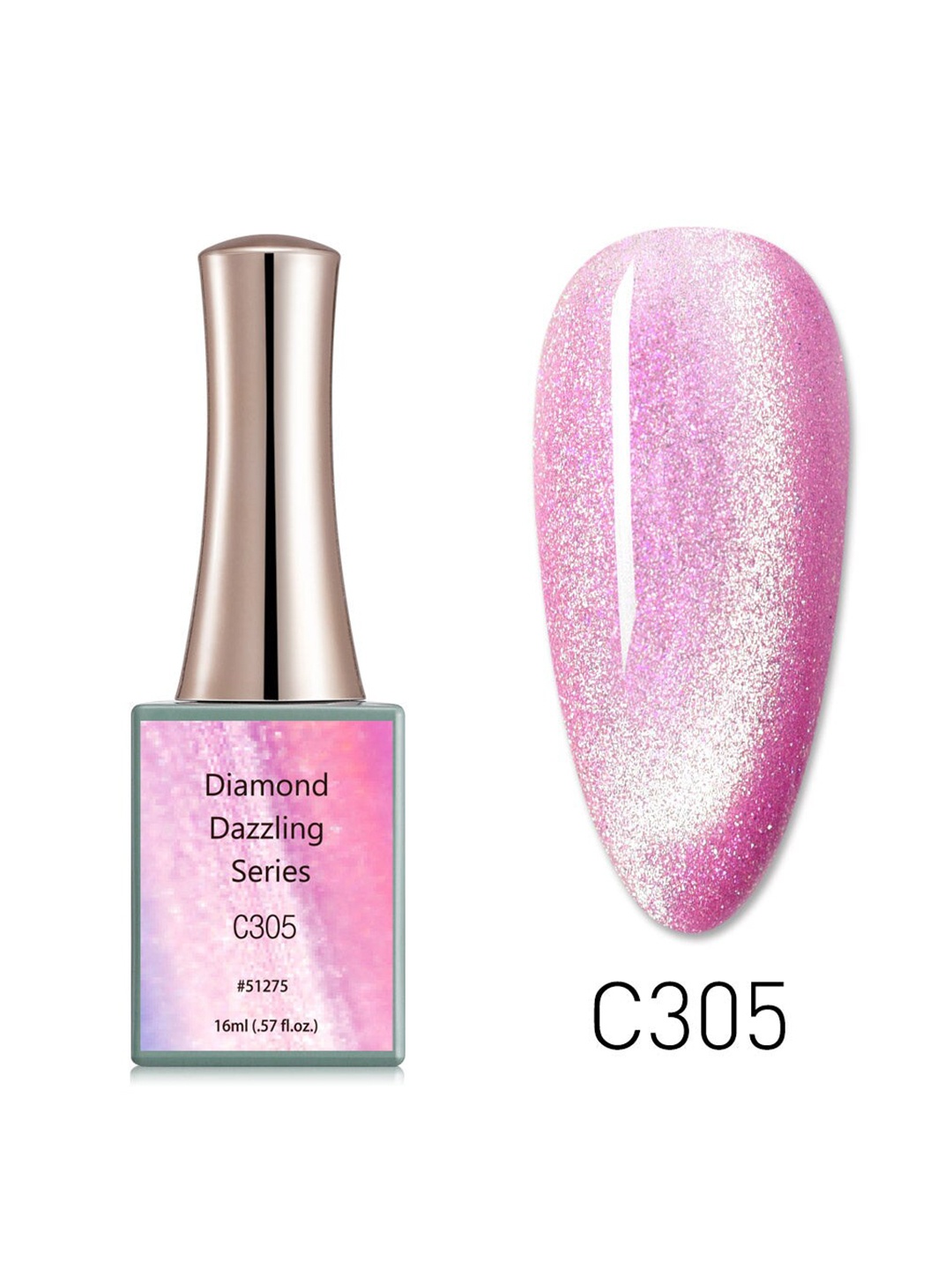 

CANNI Diamond Dazzling Series Nail Gel Polish - C305, Pink