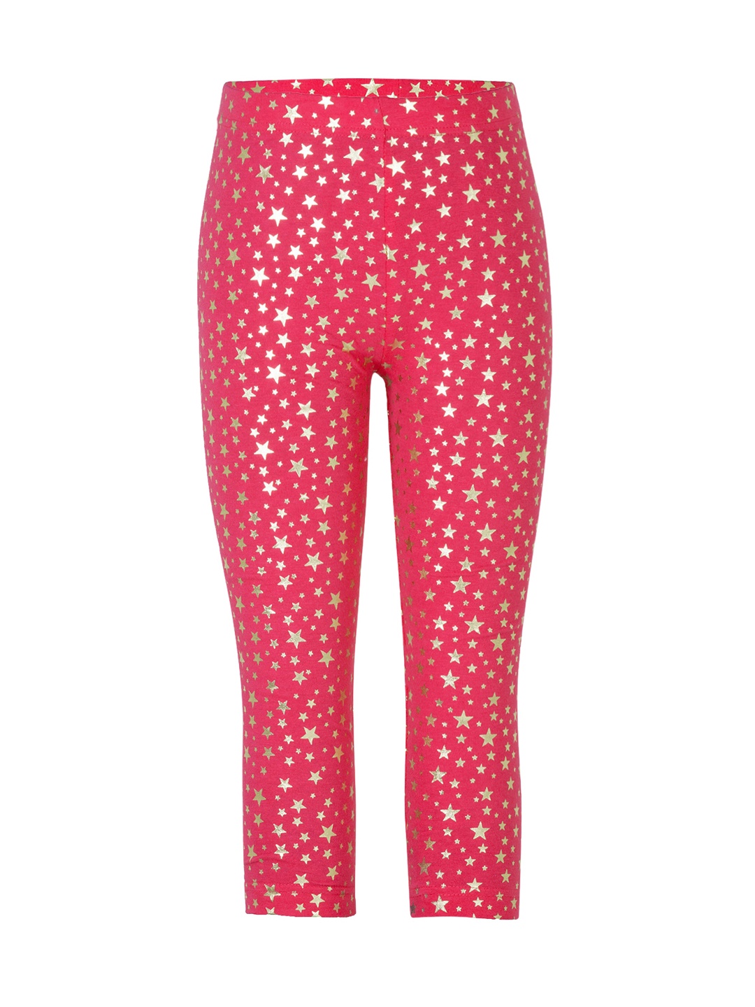 

Sera Girls Pink Foil Print Ankle-Length Leggings