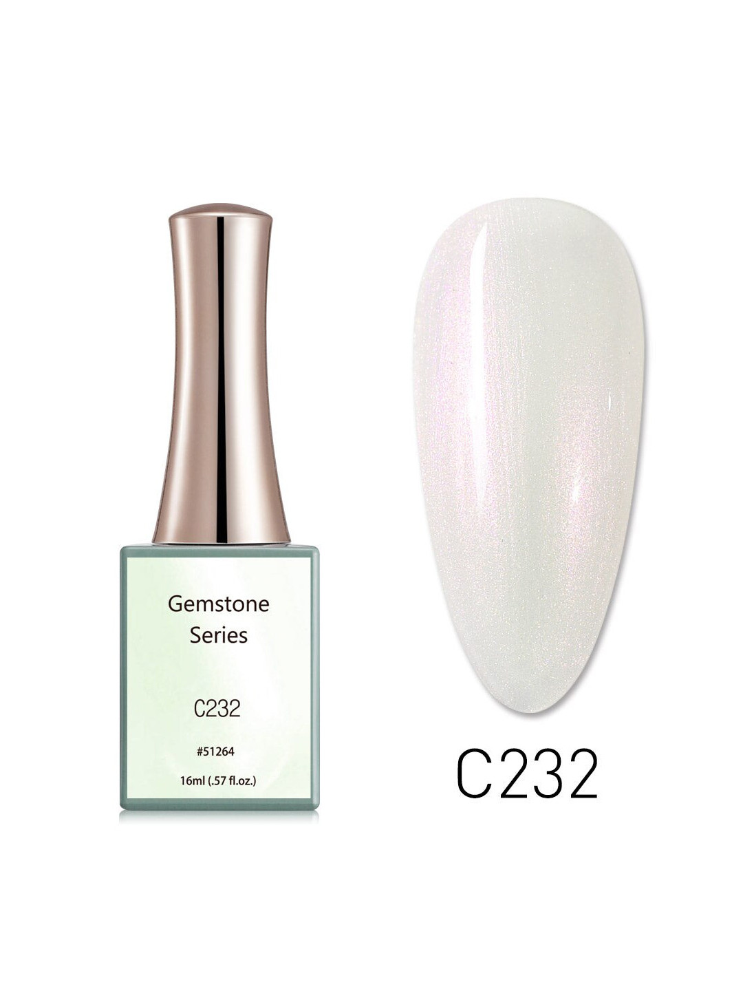 

CANNI Gemstone Series UV Gel Nail Polish - C232, White