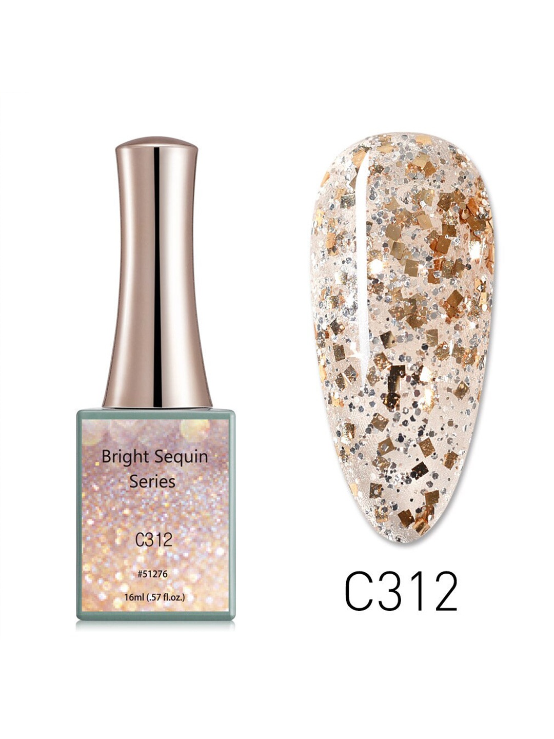 

CANNI Bright Sequin Series UV Gel Nail Polish - C003, Gold