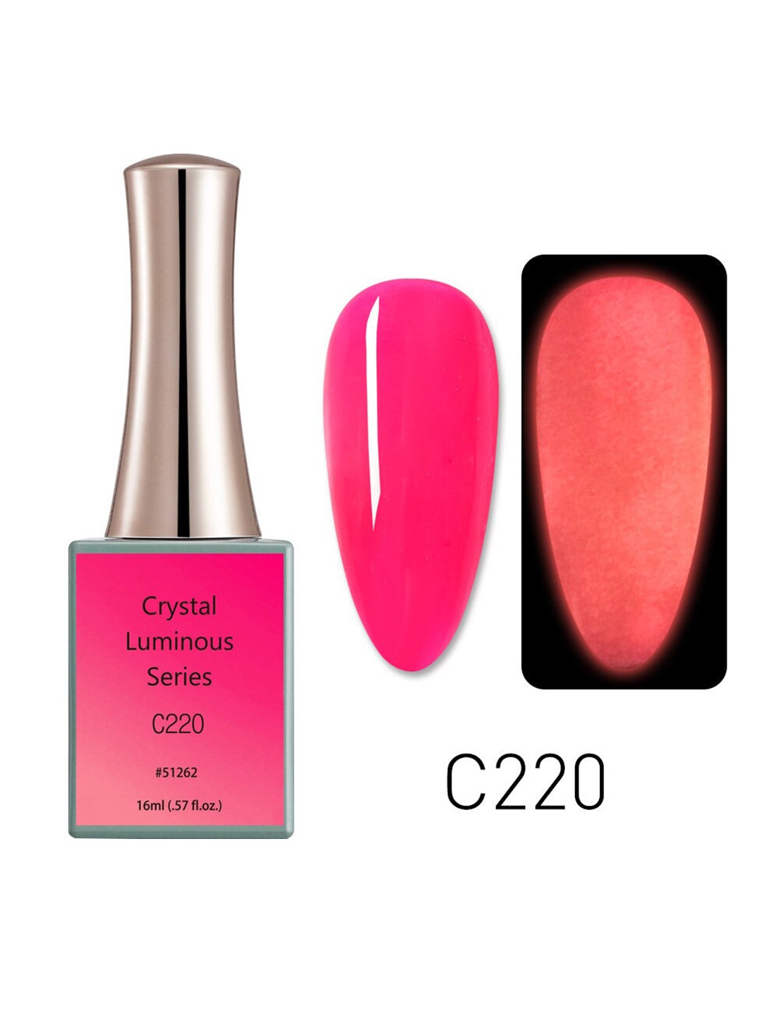 

CANNI Crystal Luminous Series UV LED Gel Nail Polish - C220, Pink