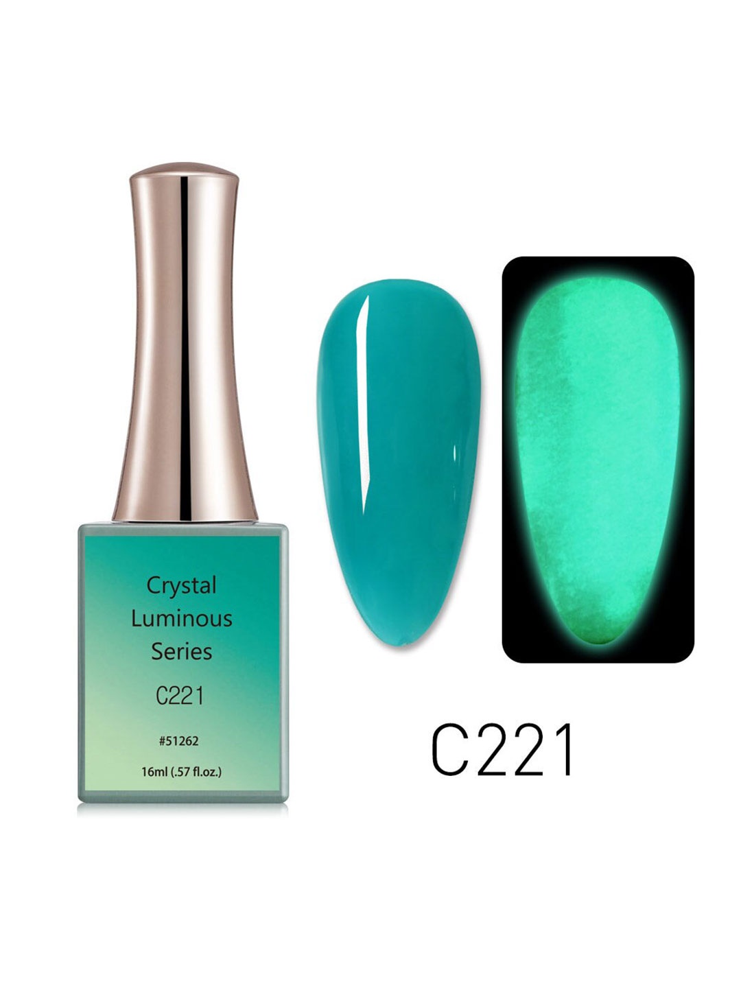 

CANNI Crystal Luminous Series UV LED Gel Nail Polish - C221, Green