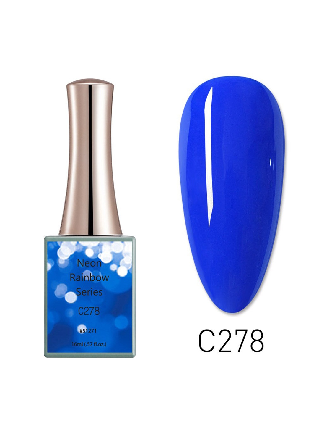 

CANNI Neon Rainbow Series UV LED Gel Nail Polish - C278, Blue