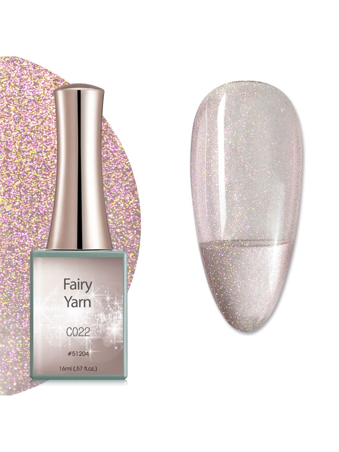 

CANNI Fairy Yarn UV LED Gel Nail Polish - C022, Champagne