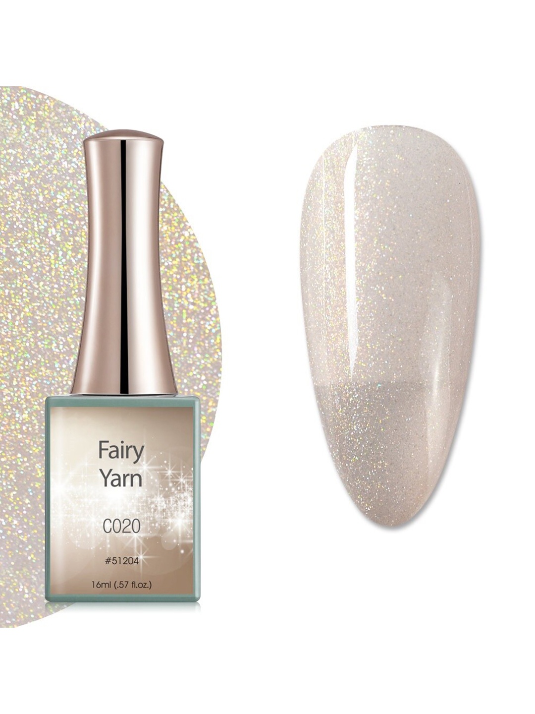 

CANNI Fairy Yarn UV LED Gel Nail Polish - C020, Champagne