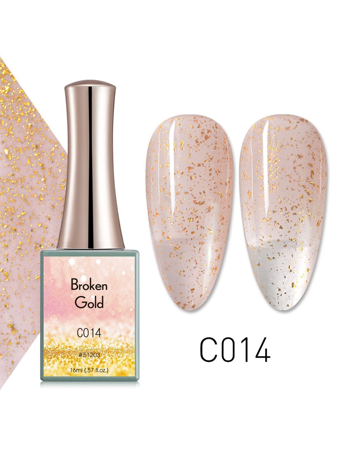 

CANNI Broken Gold Series Nail Gel Polish - C014 16 ml, Multi