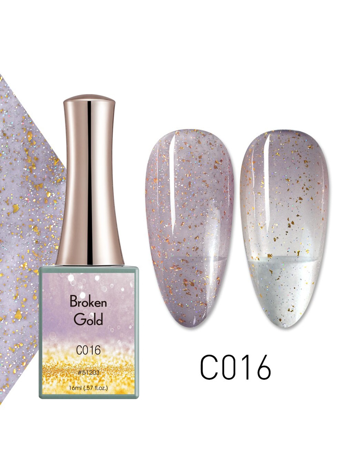 

CANNI Broken Gold Series Nail Gel Polish - C016 16 ml, Multi