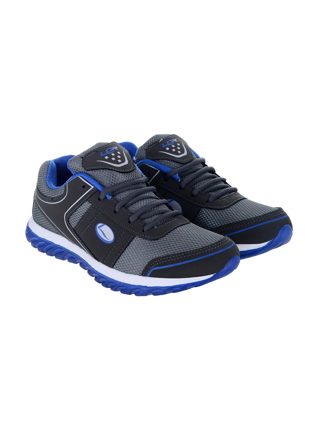 

Lancer Men Grey & Black Textile Running Non-Marking Shoes