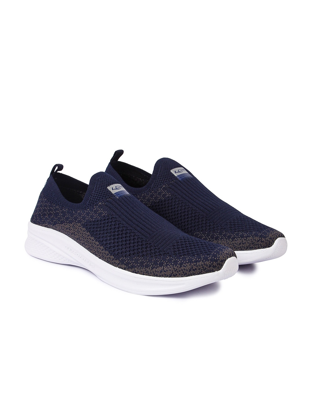 

Lancer Men Navy Blue & White Textile Running Non-Marking Shoes